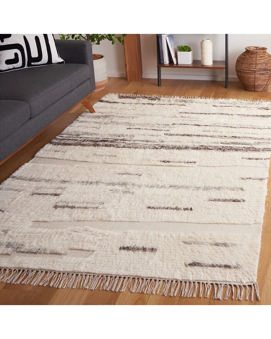 Kenya Handwoven Rug - Grey, Wool-Blend