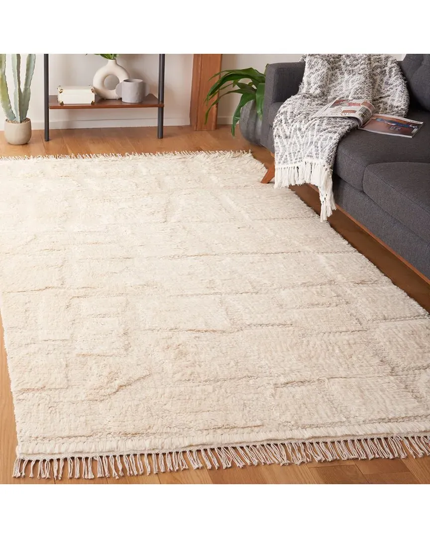 Kenya Handwoven Rug - Ivory, Wool-Blend