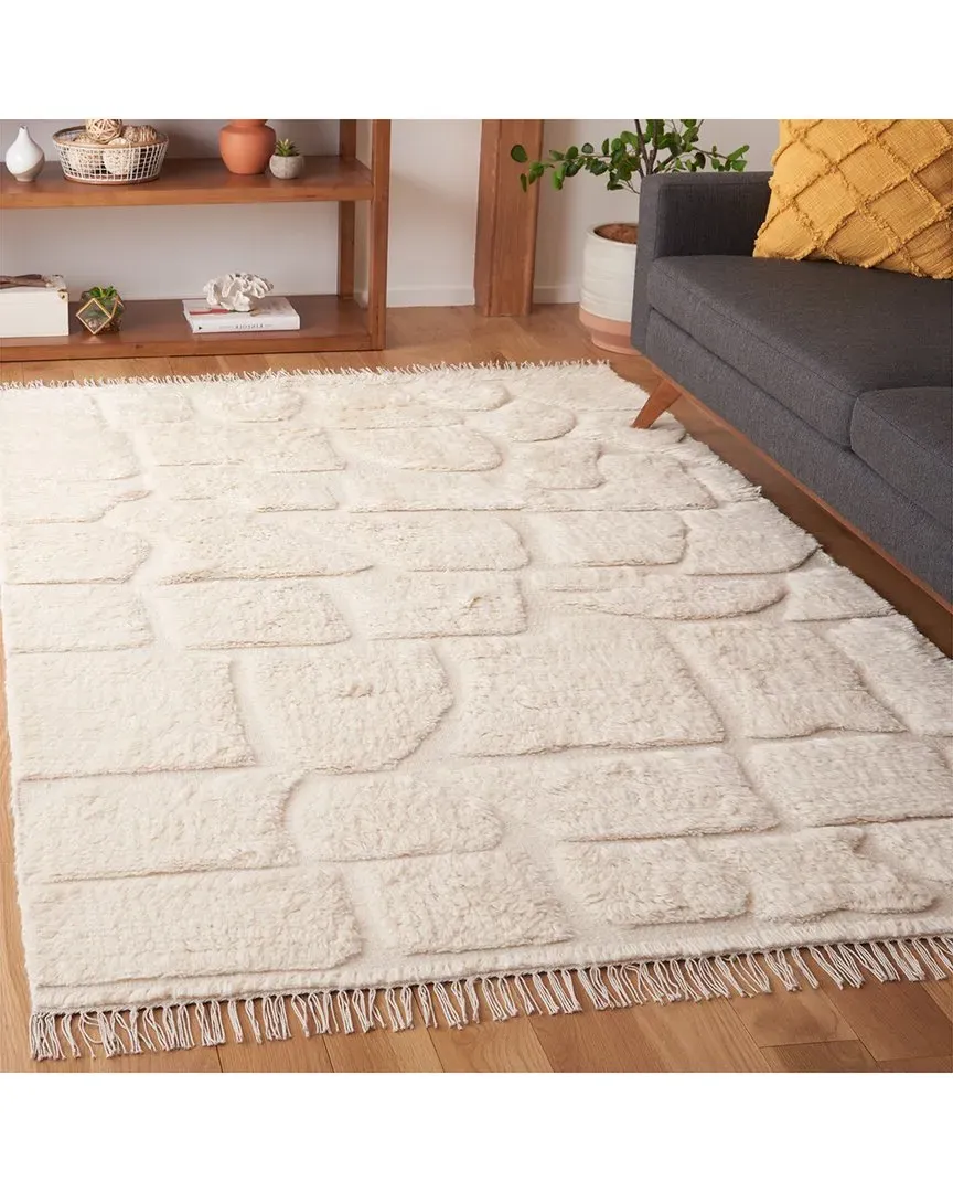 Kenya Handwoven Rug - Ivory, Wool-Blend