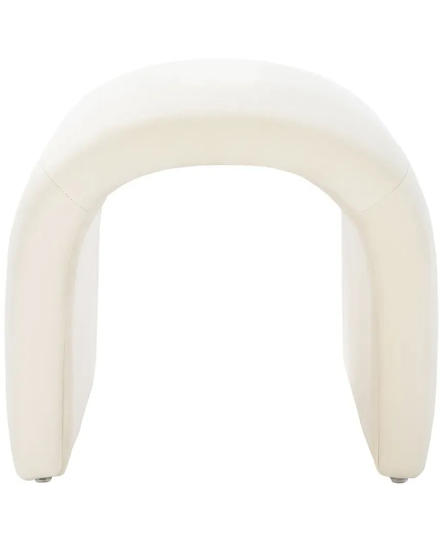 Kibo Ottoman - Cream, Wood