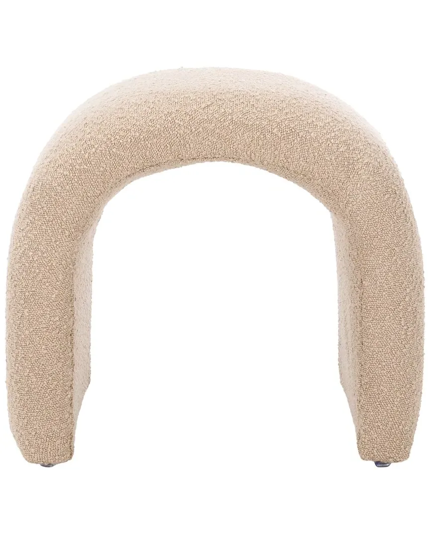 Kibo Ottoman - Tan, Velvet