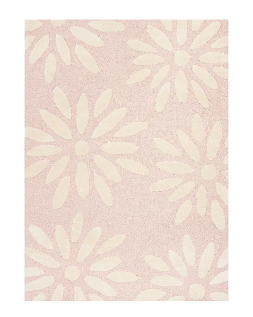 Kids Daisy Hand-Tufted Rug - Pink, Wool