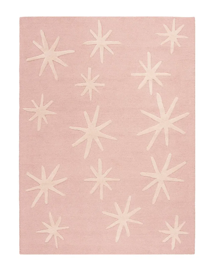 Kids Starbursts Hand-Tufted Rug - Pink, Wool image