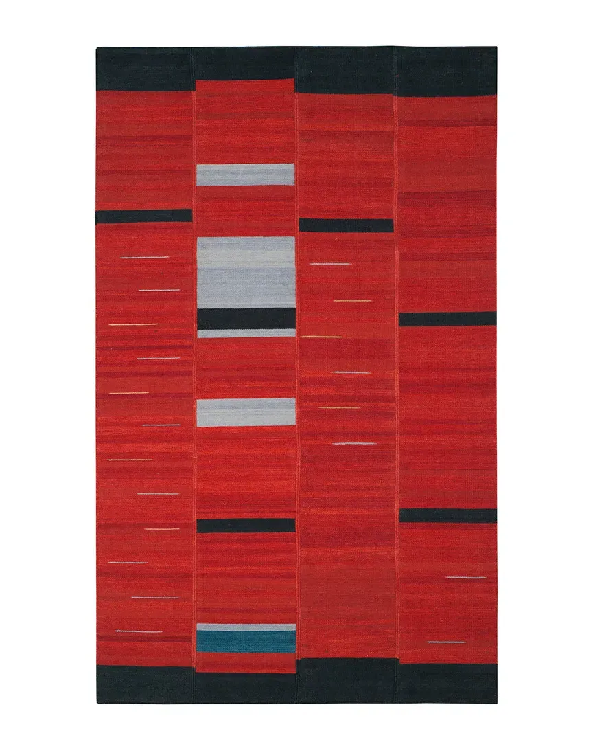 Kilim Flat-Weave Rug - Red, Wool