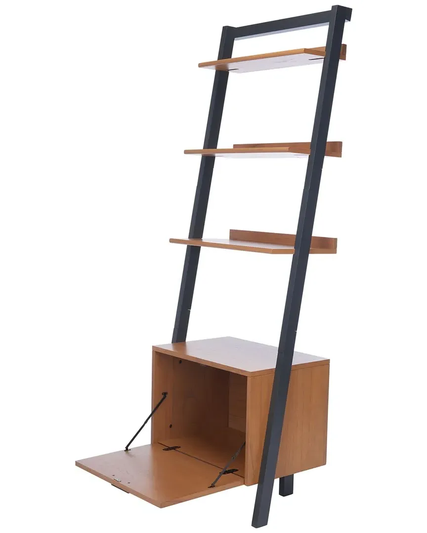 Lavina 3-Shelf Etagere with Door - Natural, Mahogany image
