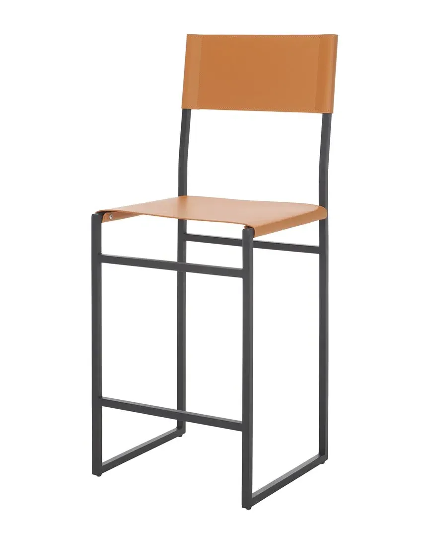 Layne Counter Stool - Cognac, Regenerated Leather