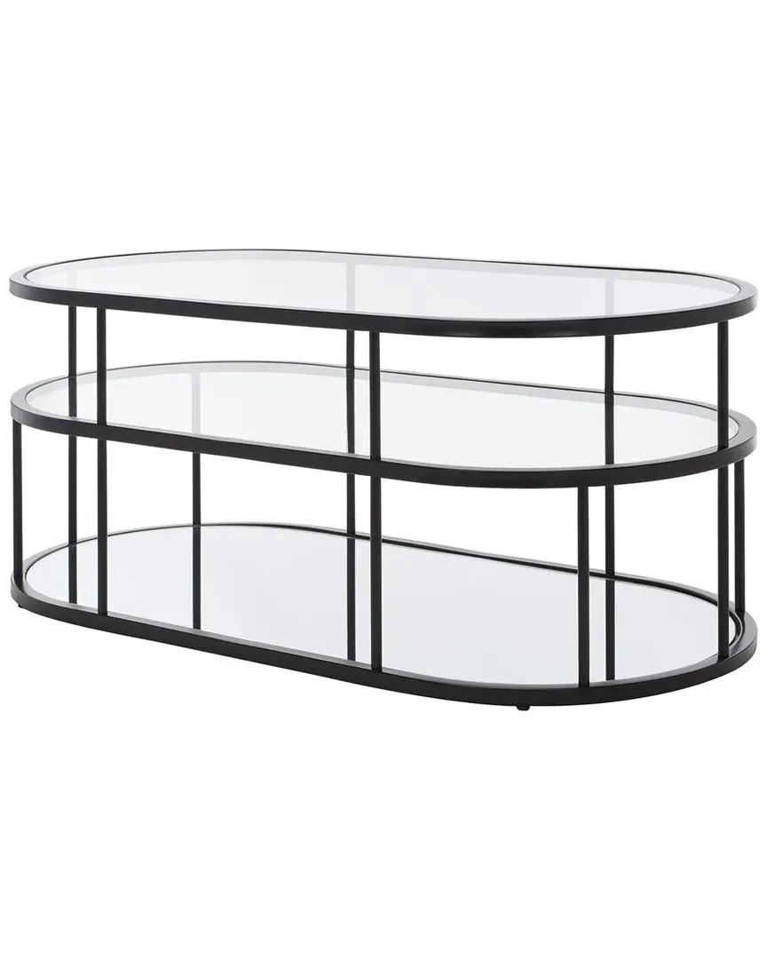 Layta 3 Shelf Coffee Table - Black, Glass