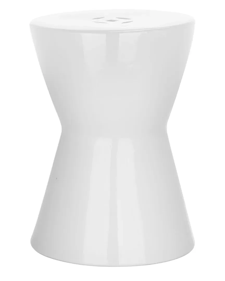 Liana Garden Stool - White, Ceramic