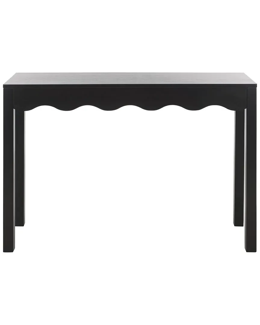 Lilith Wave Console - Matte Black, Pine Wood