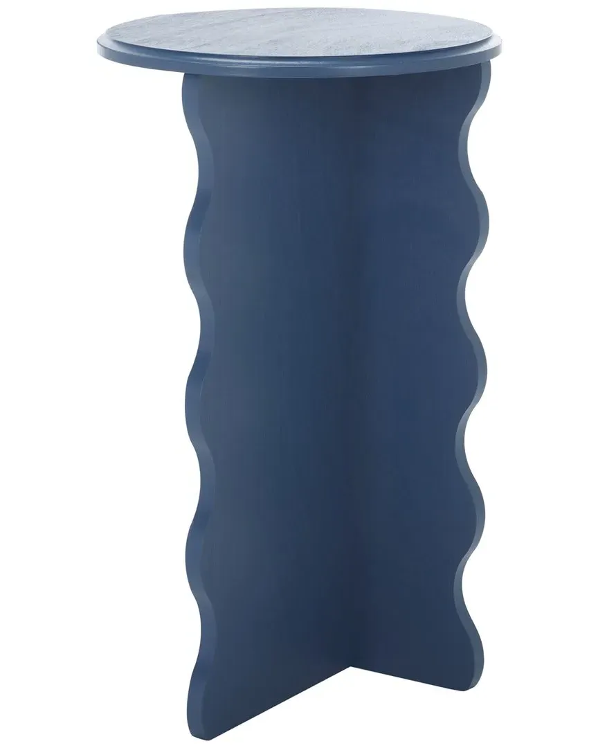 Lilith Wavy Accent Table - Blue, Wood image