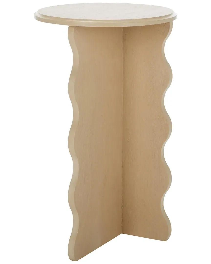 Lilith Wavy Accent Table - Natural, Wood