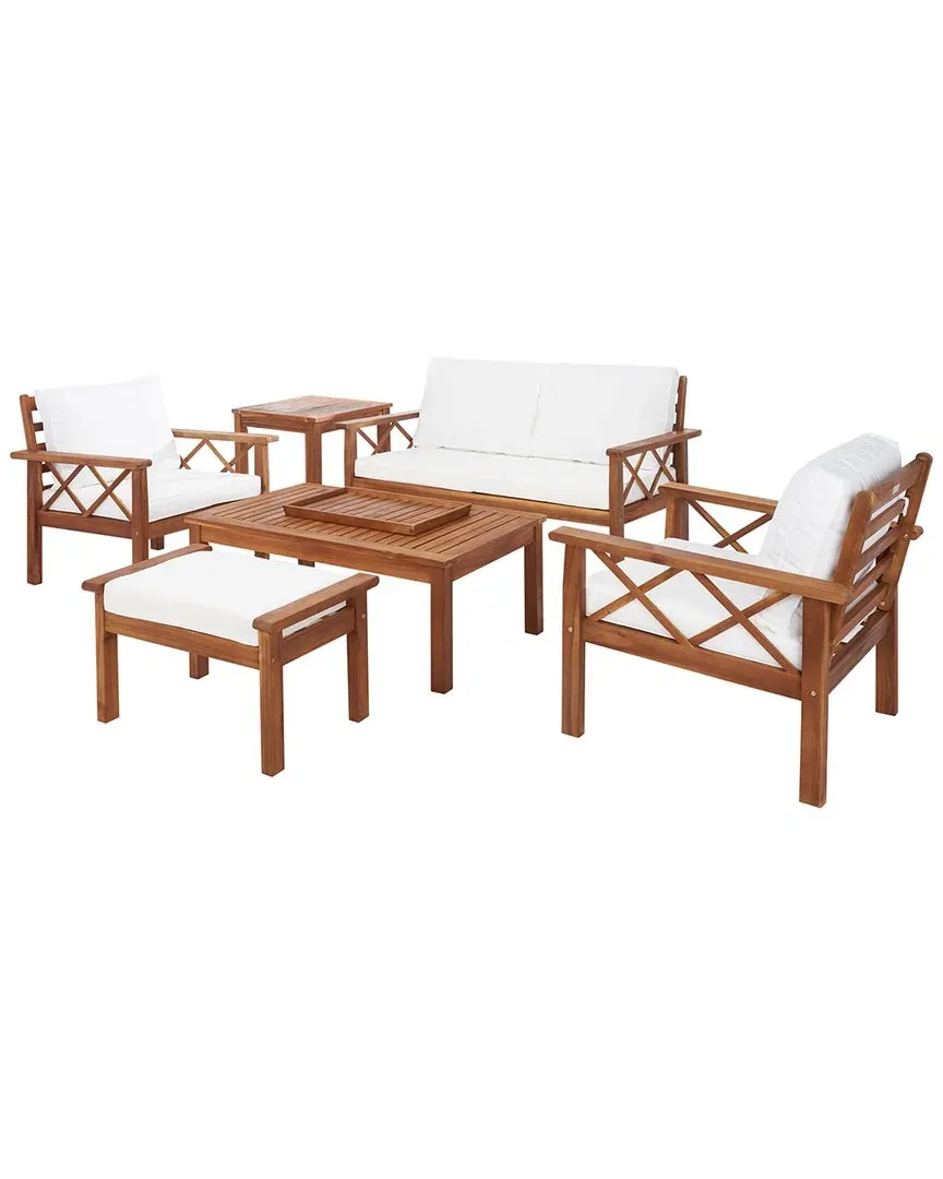 Loanna 6-Piece Outdoor Living Set - Beige, Wood image