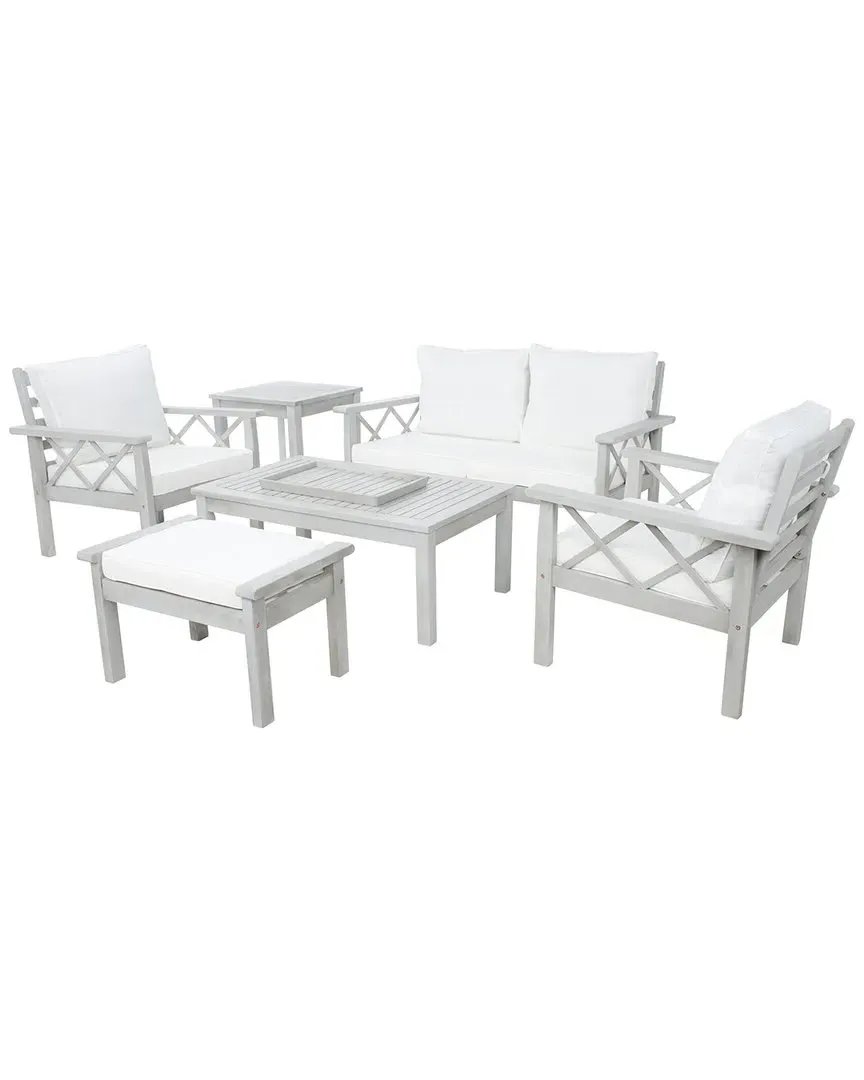 Loanna 6-Piece Outdoor Living Set - Grey, Wood