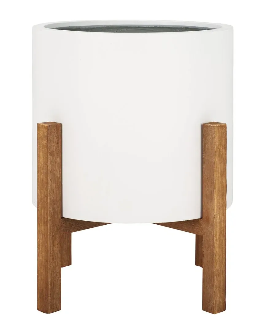 Loflen Large Planter - White, Concrete image