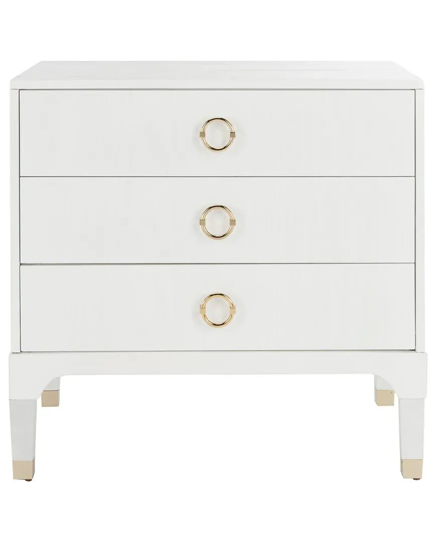 Lorna 3 Drawer Night Stand - White image