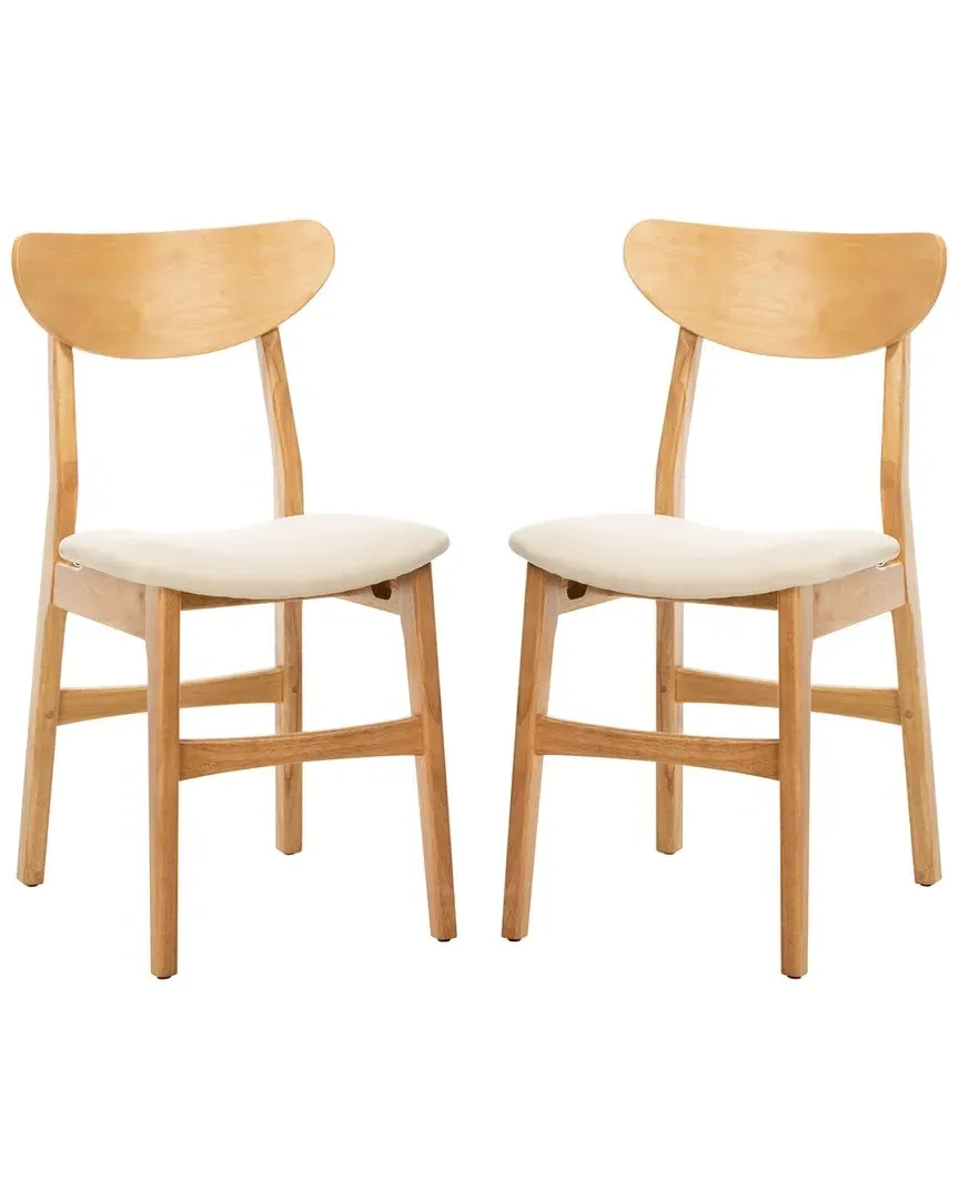 Lucca Retro Dining Chairs Set of 2 - Natural, Wood image
