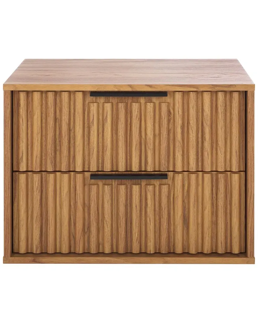 Lylia 2-Drawer Floating Nightstand - Oak, Wood