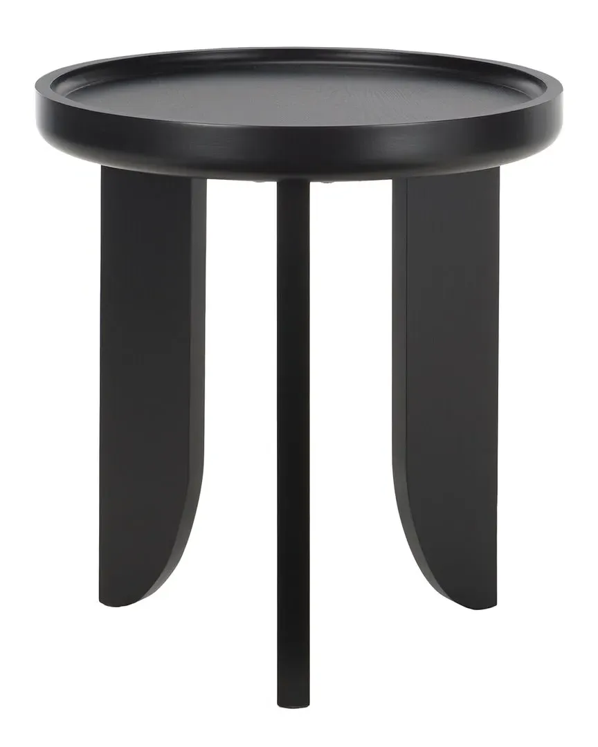 Malyn Round Accent Table - Black, Pine image