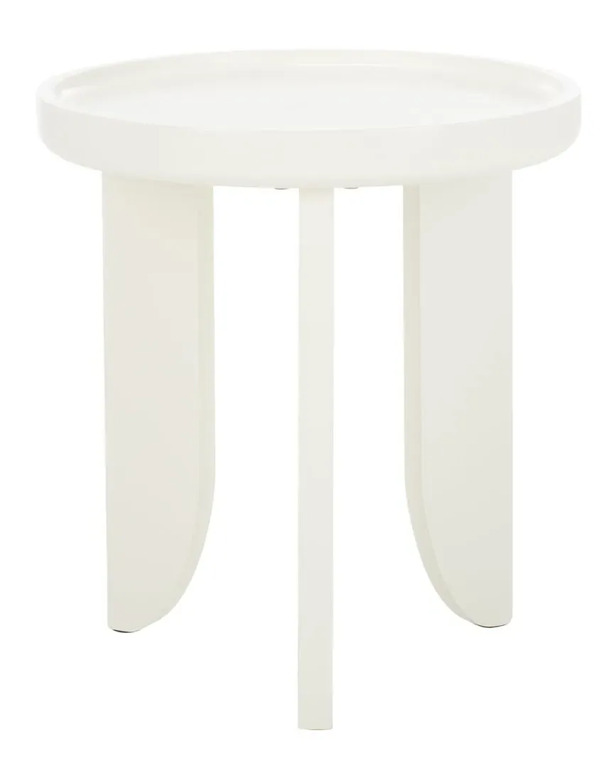 Malyn Round Accent Table - Ivory, Pine