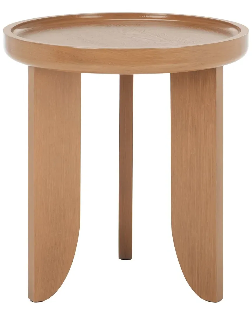 Malyn Round Accent Table - Sand, Pine