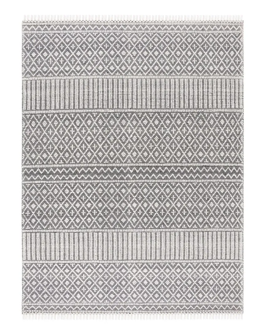 Marbella Flat Weave Rug - Black, Wool