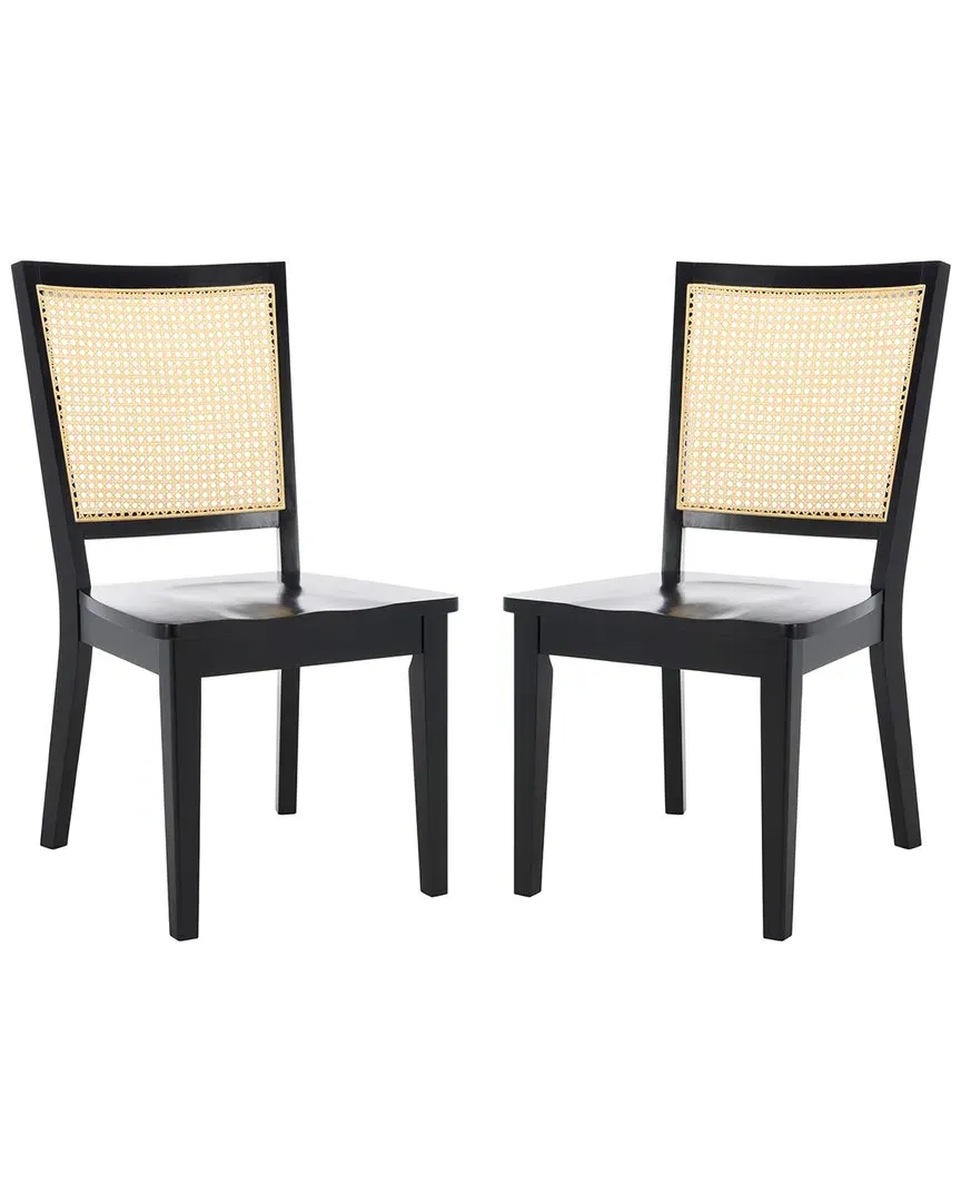 Margo Set of 2 Dining Chairs - Black, Rubber Wood image