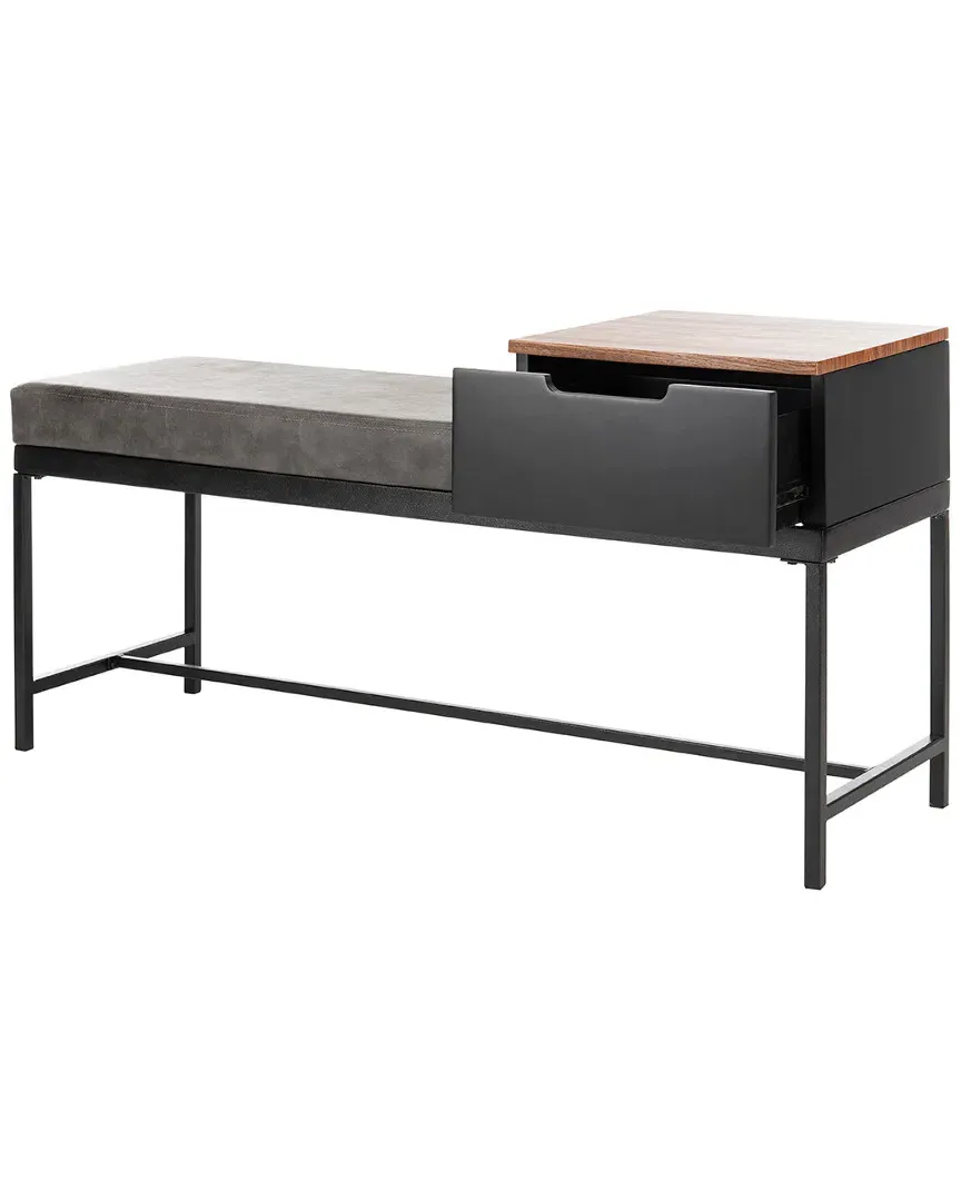 Maruka Bench with Storage - Light Brown, Wood image