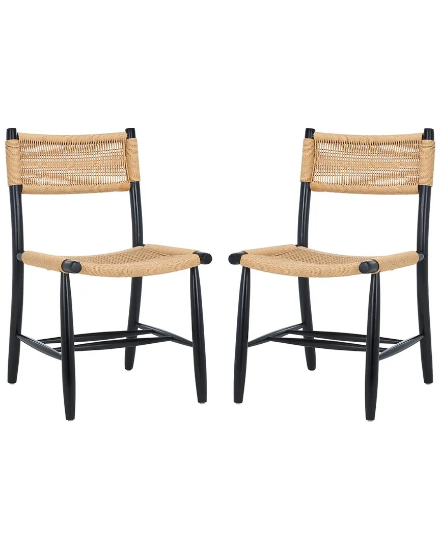 Masha Set of 2 Rope Dining Chairs - Natural, Paper String
