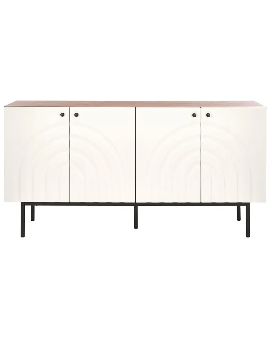 Mayln 4-Door Sideboard - Walnut, White