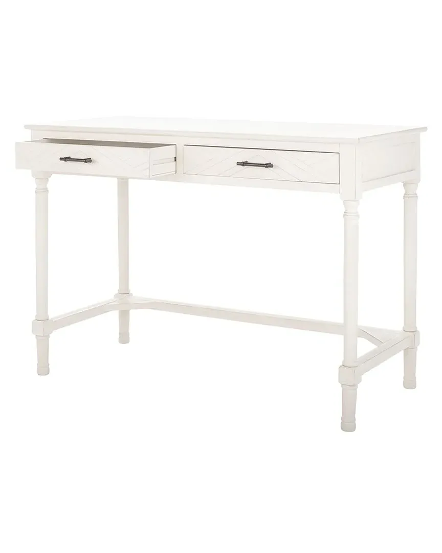 Mckinlee 2-Drawer Desk - White, Pine