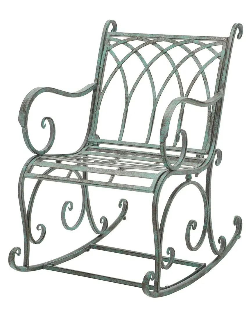 Medrano Indoor/Outdoor Rocking Chair - Green, Iron