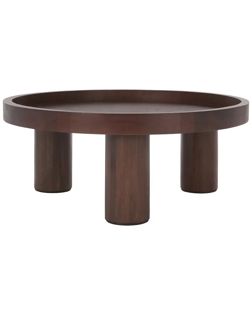 Meek Round Coffee Table - Brown, Bayur Wood image