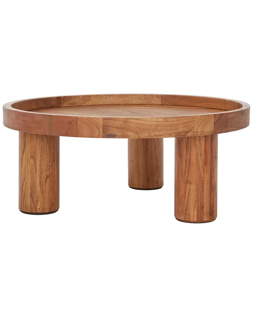 Meek Round Coffee Table - Natural, Bayur Wood