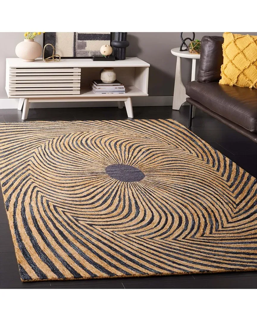 Metro Hand-Tufted Area Rug - Black, Wool