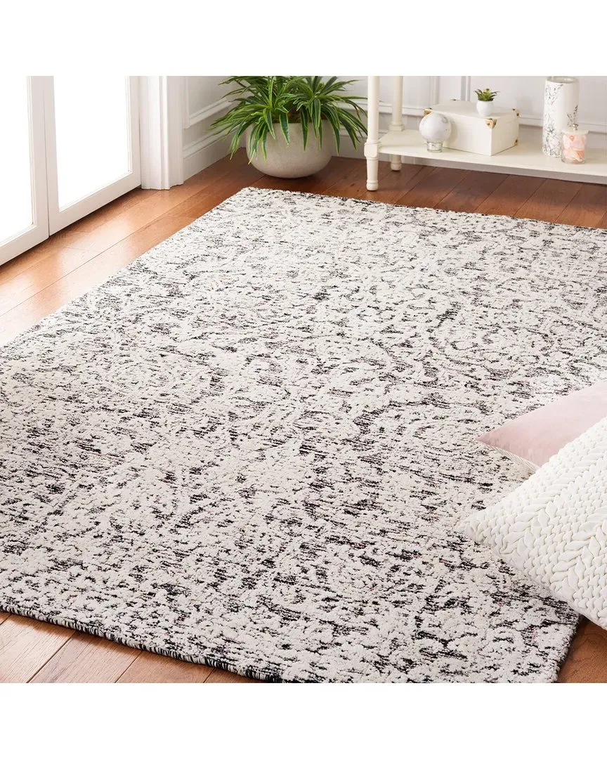 Metro Hand-Tufted Area Rug - Black, Wool