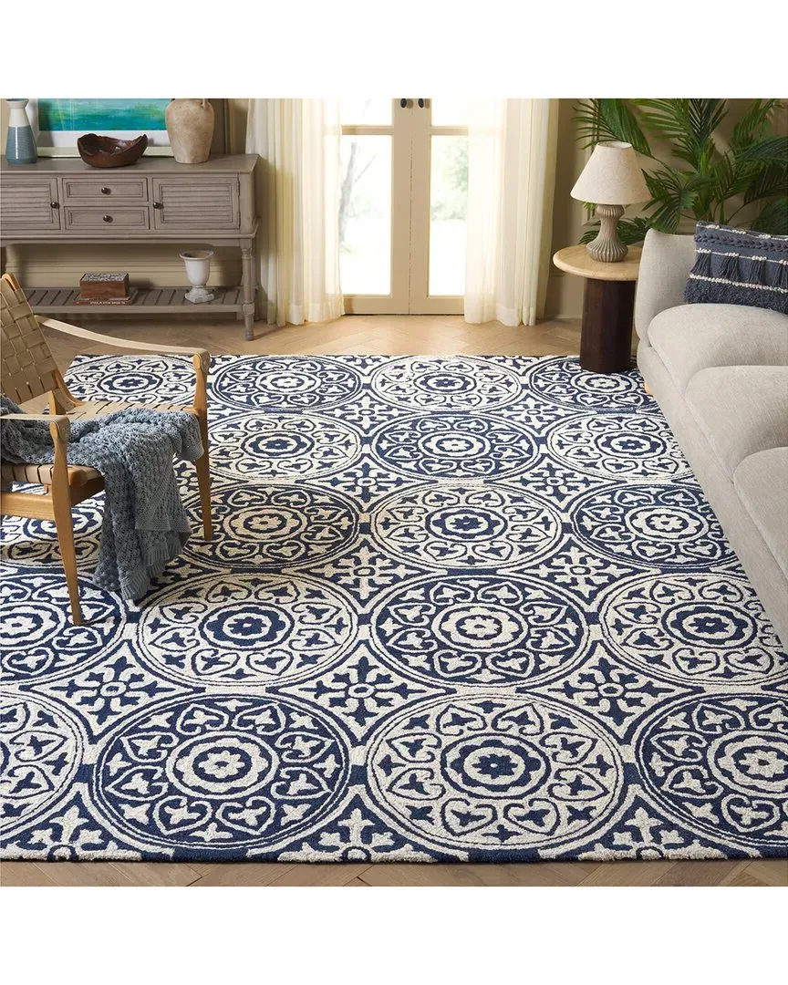 Metro Hand-Tufted Area Rug - Blue, Wool