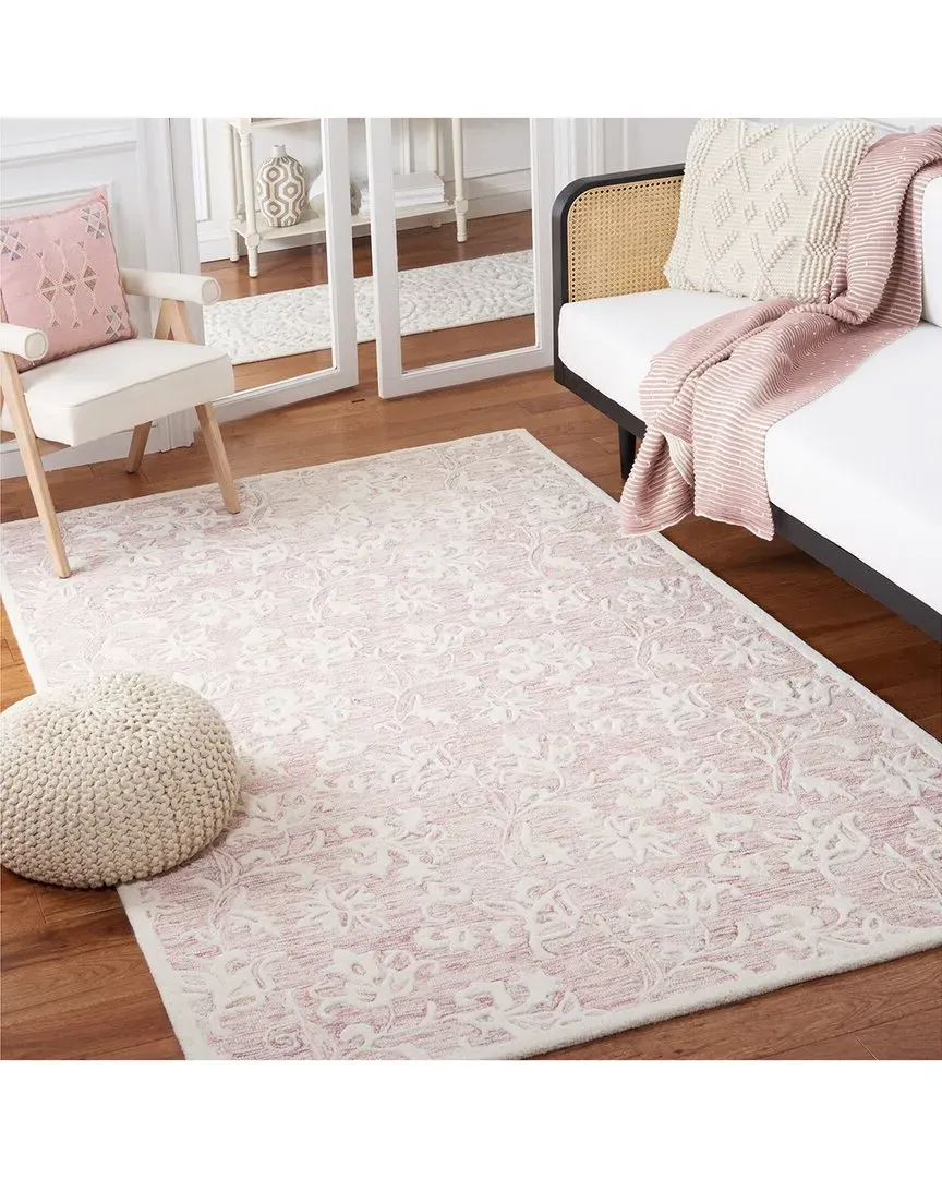 Metro Hand-Tufted Area Rug - Pink, Wool