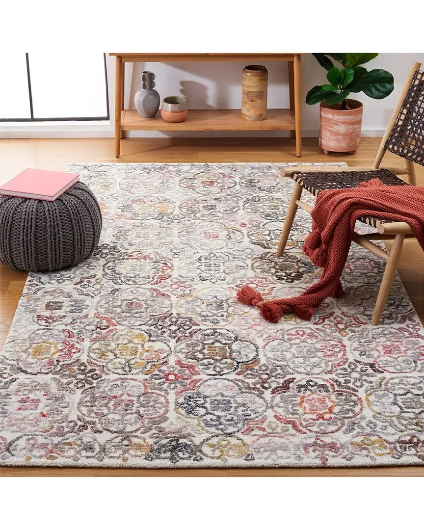 Metro Hand-Tufted Area Rug - White, Polypropylene & Wool