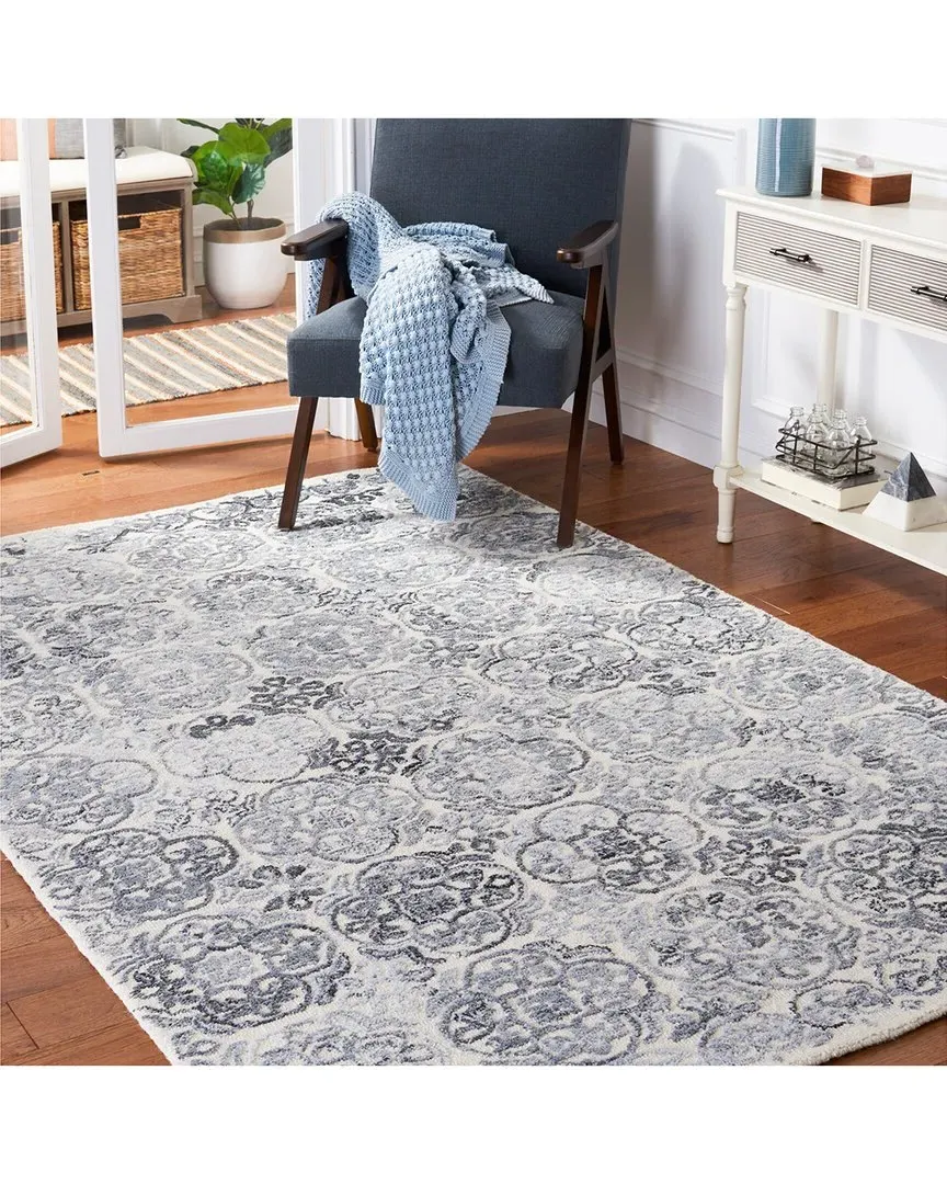 Metro Hand-Tufted Area Rug - White, Polypropylene & Wool image