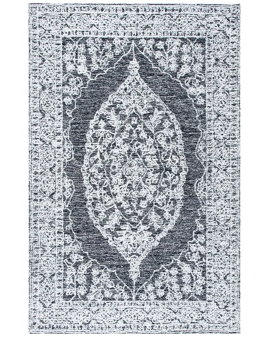 Metro Hand-Tufted Area Rug - White, Wool