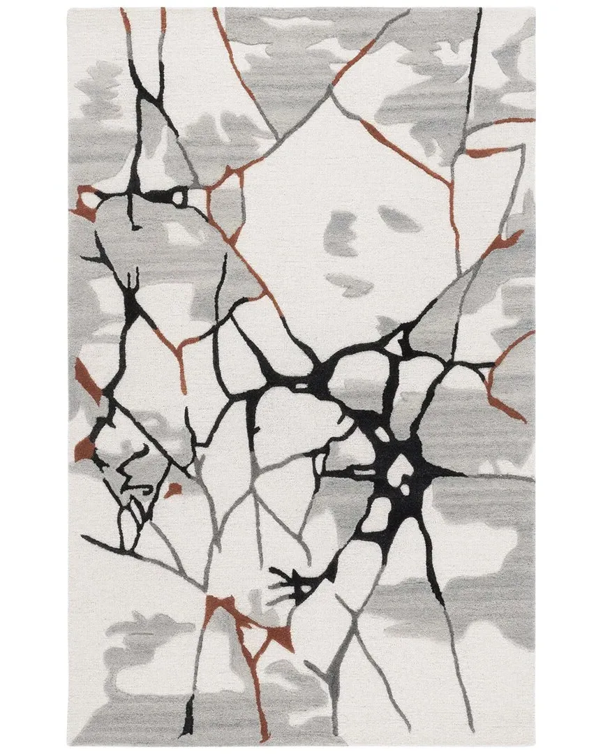 Metro Hand-Tufted Area Rug - White, Wool