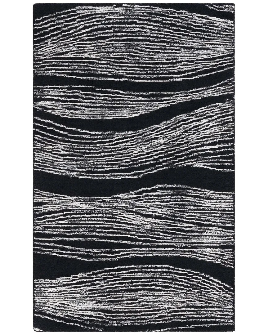Metro Indian Wool & Cotton Rug - Black