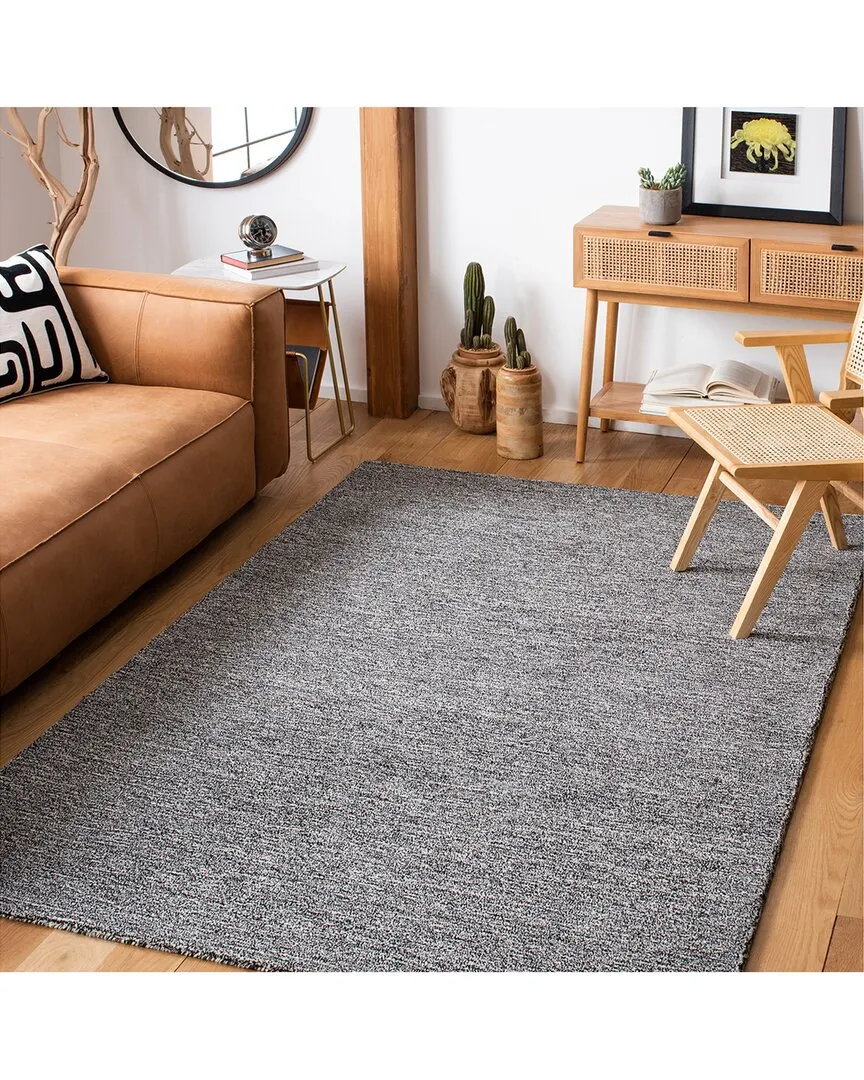Metro Indian Wool & Cotton Rug - Black