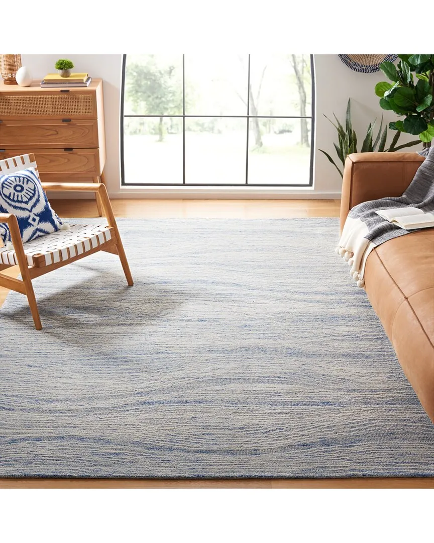 Metro Indian Wool & Cotton Rug - Blue