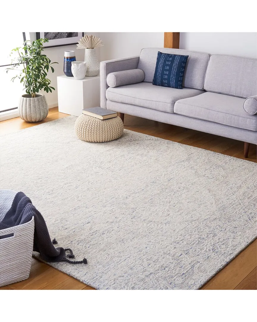 Metro Indian Wool & Cotton Rug - Blue