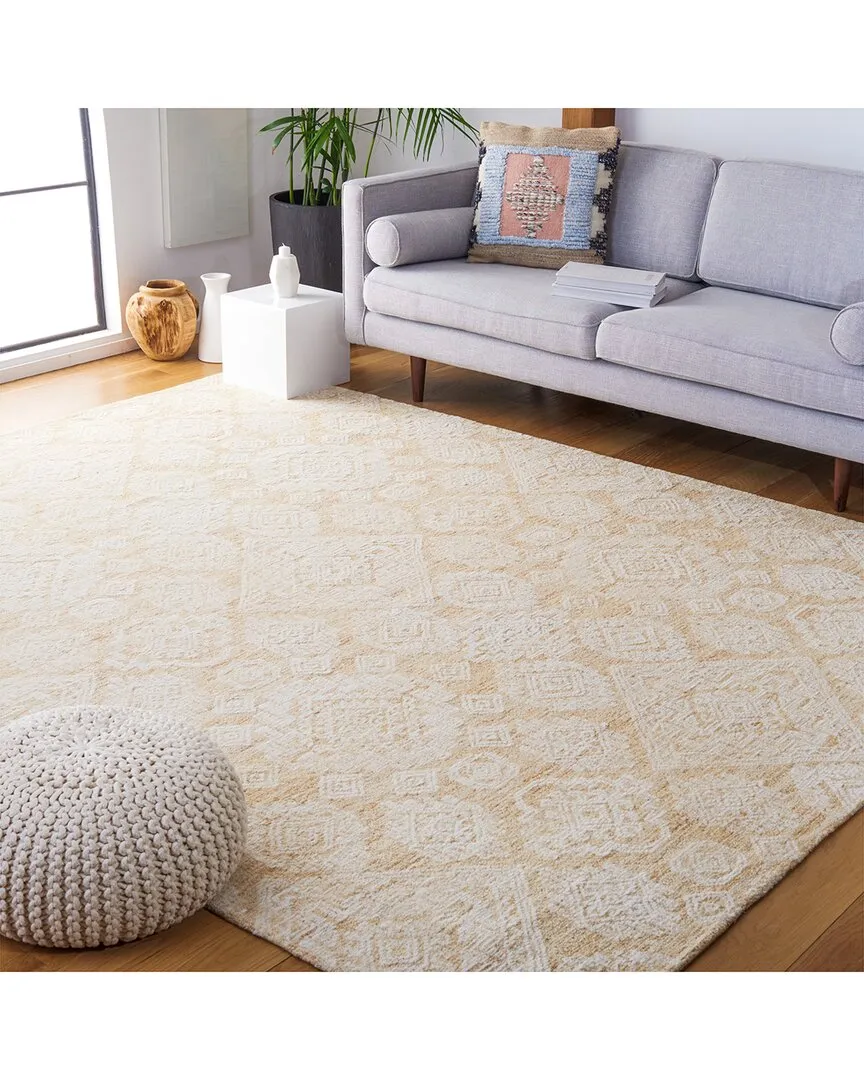 Metro Indian Wool & Cotton Rug - Gold