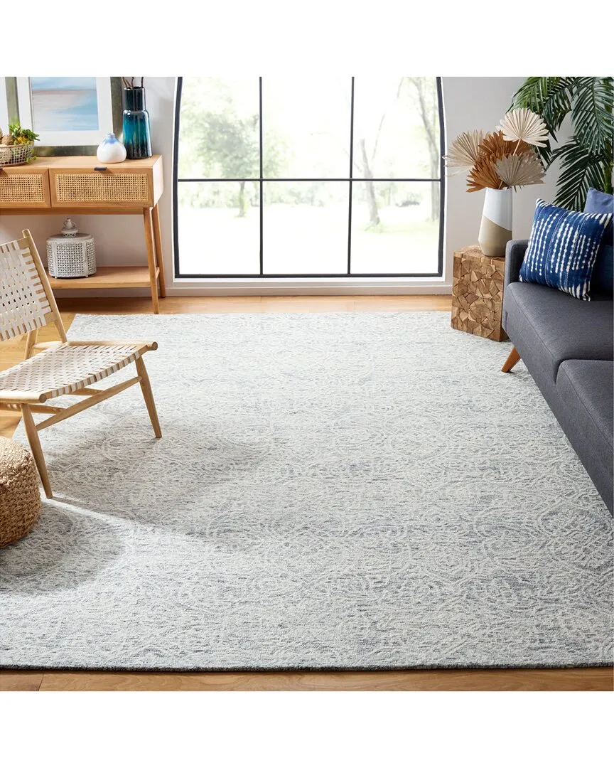 Metro Indian Wool & Cotton Rug - Grey