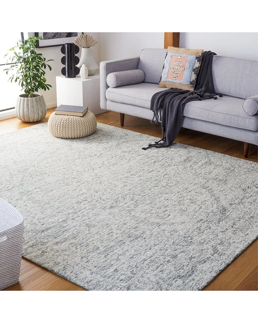 Metro Indian Wool & Cotton Rug - Grey