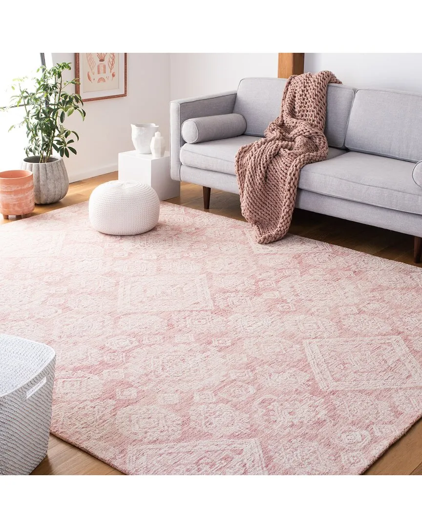 Metro Indian Wool & Cotton Rug - Pink