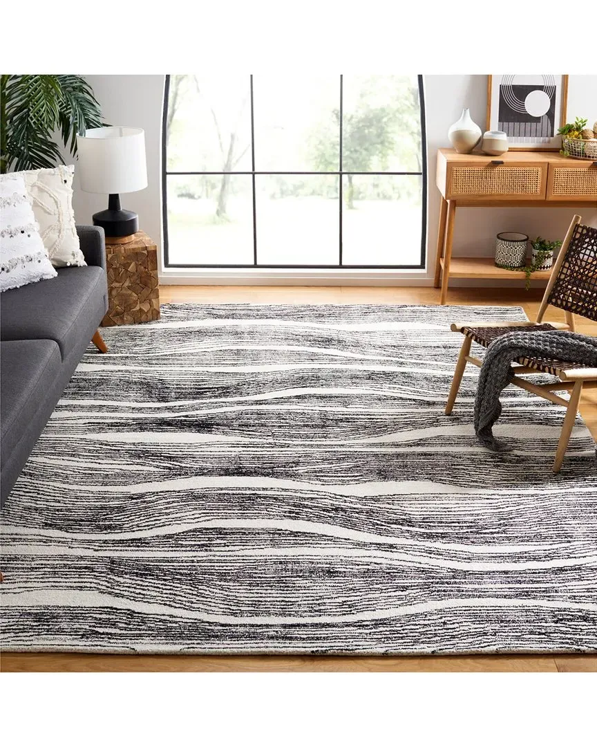 Metro Indian Wool & Cotton Rug - White